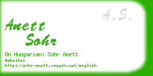 anett sohr business card